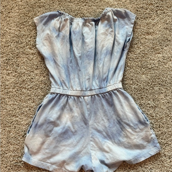 Girls Old Navy Romper Blue Jumpsuit tie dye summer outfit size small (6 - Picture 7 of 7